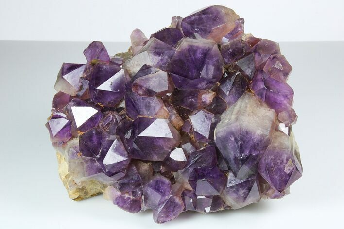 Deep Purple Amethyst Crystal Cluster With Huge Crystals #185429